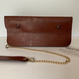 Buxton Men’s Leather Trucker Wallet Biker Wallet Chain Wallet Made in 🇨🇦